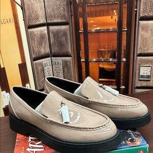 Mix No. 6 Women's Beige Patent Tassel Loafers